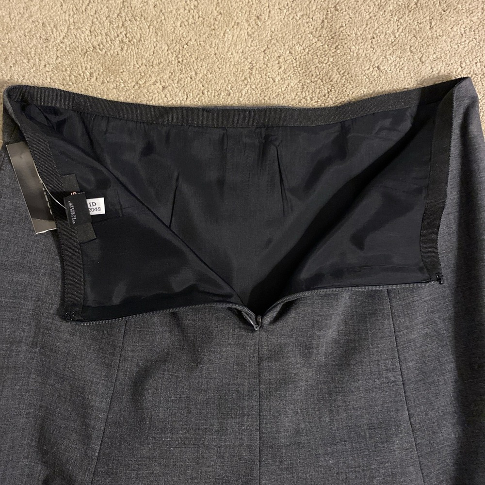 NWT EXPRESS MINI FLARED SKIRT GRAY LINED BACK ZIPPER WOOL SPANDEX SIZE 2 - Picture 14 of 14